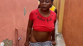 naija pornstar takes rough outdoor monster cock spanking and squirting quickie