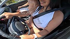 Slut Wife Flashes Cameltoe Gives Stranger Car Ride Blowjob And Public Fuck