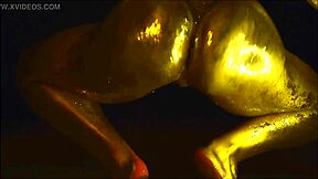 Nastya Vdovik flaunts her nasty golden thong ass cheeks