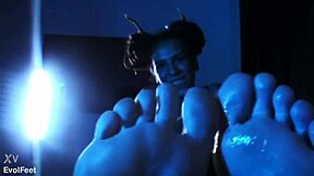 are you ready to have your cock tormented by my feet and armpits?