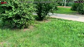 Two Cute Brunette Girlfriends Flash Tits for Outdoor Lesbian Lick and Fuck