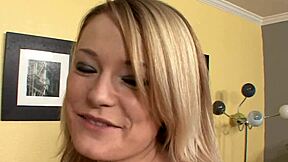 amateur scarlett sweets spreads shaved pussy and big tits for wild bed fuck!