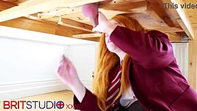 victoria greene slurps cock at milking table till uniform's cum-drenched hey wanna see?