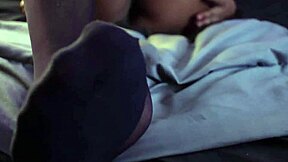 hey metal chick, those long boots off for a stocking footjob?