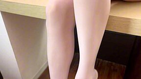 cute redhead teen in lingerie stockings gets bound tight for deepthroat blowjob and moans loudly