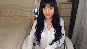 Helga Muah Jessy Teases Perky Nipples in Lingerie Stockings