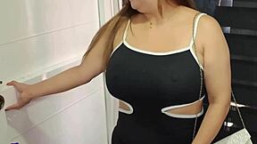 Hot Latina Masturbates in Wrong Apartment Ends with Cum on Tits