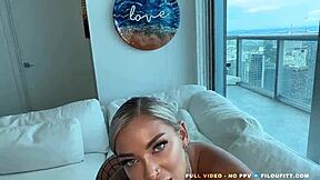 Beautiful blonde's horny body shakes taking massive cock deep