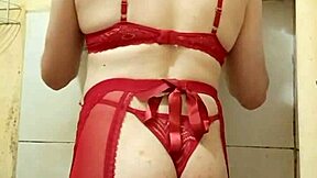 Sexy lingerie cdzinha lifts skirt showing off her cute pintinho 😍🍆