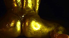 Nastya Vdovik flaunts her nasty golden thong ass cheeks