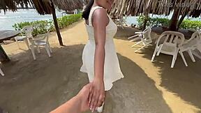 athletic latina tourist desperate workout casting fuck interview