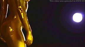 Nastya Vdovik flaunts her nasty golden thong ass cheeks