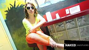 curvy latina gets big black cock in grocery shop pussy after ass shaking bend over