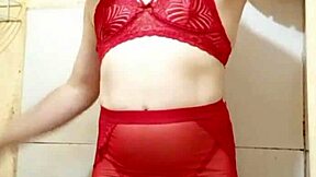Sexy lingerie cdzinha lifts skirt showing off her cute pintinho 😍🍆