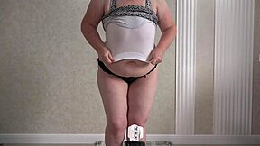 feeling so sexy trying panties for lover big ass mature wife records it all
