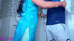 watch ravinadesi chachi suck nephew's cock from toilet heat in bathroom hindi sex?