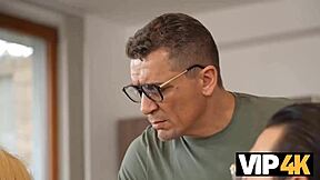 Vip4k Bimbo Blonde Cheats with Old Man in Shaved Pussy Bang