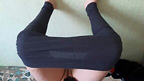 wanna see my yoga teacher's wet pussy drip while she rubs to orgasm in hot pose?