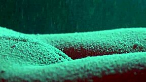 pretty small tits and pussy get snowed on close up at christmas