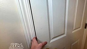 My stepsister's hot BFF begs to try her first massive cock, blue-eyed redhead ready