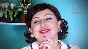 Boss Teases Secretary with RED LIPSTICK KISSES and Naked Domination