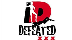 blonde and brunette lesbians massage tits in wild scissoring fight