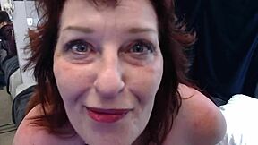 dawnskye1962 smears lipstick while playing with her fat pussy solo 😘💋 retro vibes