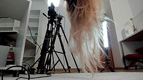 naked yoga babe bends twists pussy exposed in wild unusual camera angles