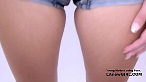 brunette teen's tight asshole gapes from hardcore casting creampie fuck!