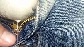 wet pants diaper soak leads to two rainy night orgasms with strokes