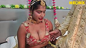 new bride bhabhi gets hardcore fucked by husband on wedding night