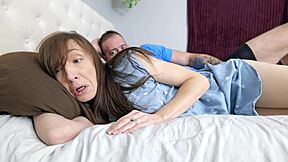 Stepson Sneaks Into Stepmom's Bed For Hard Fuck And Creampie