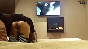 friend dresses as woman and fucks brunette latina big ass