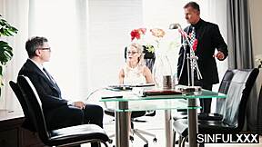 Karina King from HR Sucks and Fucks George Uhl's Cock in Sinful Office Secret