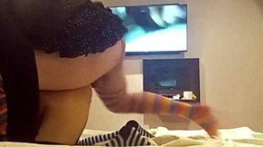 friend dresses as woman and fucks brunette latina big ass