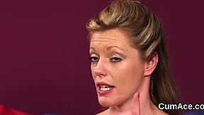 imagine this nasty doll swallowing jizz loads from blowbang faces