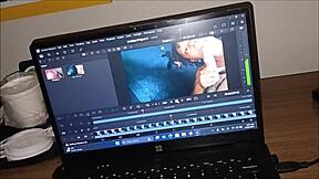 darkchocolatebarbie spits bubbles on my dick then makes me cum fast while editing old vids