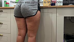 damn caught my stepdaughter washing dishes with that juicy ass out