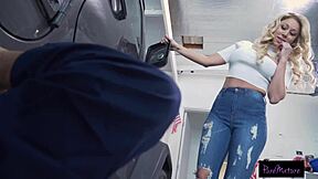 Does horny milf's wet pussy snag car repair discount from big cocked mechanic?