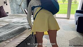 stepmom begs no anal but stepson fills her with first creampie on bed