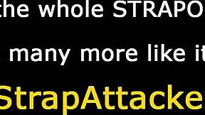 Dominatrix Lésbica Brinca com Rabo de Novinhas com Strapon