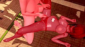 فوتا هينتاي ثلاثي الأبعاد بمؤخرة وصدر كبير تسيطر