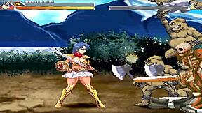 Queen Axe Extreme Hentai Pornplay Ep 6: Doamnă războinică roșcată transformată în slut de spermă în bukkake gangbang