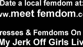 Omarm je biseksuele kant met femdom vernedering en strapon