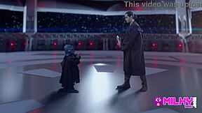 ว้าว สงครามน้ำเงี่ยนโยดะเอาชนะลุคเพื่อเย็ดเจ้าหญิงเลอา!