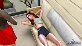 Παρηγορώ την θυμωμένη κοκκινομάλλα με γλείψιμο και δακτυλισμό πούτσας!