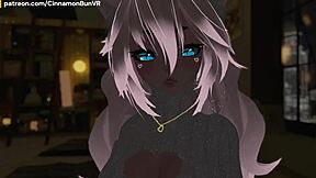 Leggendo storie porche in VR mentre mi masturbo con il vibratore