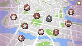 Linda saa sormia märkään pilluun kummallisessa hentai-pelissä julkisella paikalla