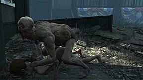 Hej, vill du se vild kyrka action i Fallout 4 med het anal?
