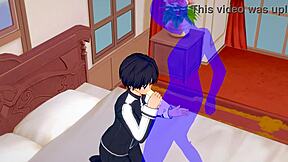 Sword Art Online yaoi avec la pipe intense de Kirito, suivi d'une creampie bareback !